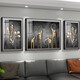 Leichte luxuriöse abstrakte Wohnzimmer Dekorative Gemälde, Sofa Hintergrundwand, weiche Ausstattungsmaler, einfache und atmosphärische Untersuchung, Kristallporzellanbilder, TXMG12048, Mitte 80*60 cm/rechts 40*60 cm geeignet für 2.
