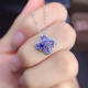 DRJEFUN new natural tanzanite pendant, light blue, 925 silver precision inlay, main stone 3*4mm, free necklace