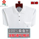 
Mengte Summer Mengte Summer Silkworm.Silk TtTT Shirt Men's Middle-aged Solid Color Business Silk Top Short Sleeve Polo Shirt Dad Pure/838 Apple Green L 175/88A