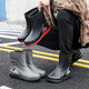 JCZS Bottes de pluie de qualité allemande Chaussures d'eau à tube moyen et à la mode de l'usure non glissante pour les hommes Nés Boîtes en caoutchoucs Summer