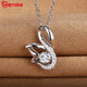 Guanpuge Fat Donglai same style pt950 platinum set chain PT950 necklace birthday gift platinum necklace versatile jewelry platinum ingot chain + swan pendant