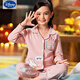 迪士尼（Disney）女童睡衣春秋长袖套装儿童纯棉家居服秋天女孩宝宝中大童卡通全棉 K11164爱心熊 170 8码【身高90-100cm】