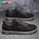 
CARTELO Shoes Men's Shoes Summer 2025 Fashion Casual Shoes Men's British Leather Shoes Men's Soft Sole Shoes Black 42