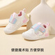 Carter Rabbit Children's Shoes Children's Toddler Shoes Small K Shield Autumn and Winter Velvet Ankle Stable Shoes Boys Girls Infants Soft Soled Cotton Shoes White Pink Blue - Microfiber Leather 22 Inner Length 13.5cm Foot Length 12.5-13.0