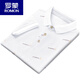 Romon (Romon) 2025 Nouveau revers d'été T-shirt à manches courtes pour hommes à manches courtes Polo Polo Men's Men's Coll's Half-Maled Silk White Qy679 M