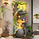 Pupan -Öffnungsornamente fließen und Bodenbelag Ornamente Leichte Luxus Wohnzimmer Fengshui Rad Pfauen Verdienen Geld Rockery Brunnen Wasser 9926 Kleine 106 cm