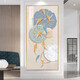 New style abstract decoration painting of Jiuyu Picture Modern minimalist style corridor aisle background wall hanging painting crystal porcelain mural TXMG11143 70*140 wall width 90-100cm elegant black aluminum composite