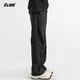 CLOR trendy work pants men's summer casual thin pants high street loose sports straight pants CL50 black L