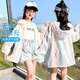 护子鸟女童防晒衣夏季薄款外套儿童防晒服夏装冰丝大童女孩2025新款透气 2960彩+9922白+1428蓝三件套 296 120