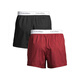 Calvin Kleinck Herren Baumwollmode komfortable Boxer Unterwäsche 2 Packs Nb1396a TN7 Black/Red XL