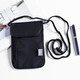 Bolsa de pasaporte de cuello de cabestro de Zhewei Xianxiu Bolsa de viaje en el extranjero Big Bag Mobile Phone Bag Crossbody Certificado de certificado Actualización personalizada 7 Compartimento/Negro antirrobo Negro