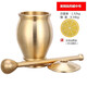 Fantasy pure copper mashing jar, pestle, medicine cup, mortar, mortar, mortar, mortar, brass cup, masher, garlic masher, grinder, solid brass mashing jar, medium size