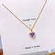 Kechu Amethyst Ocean Heart Necklace for Women Light Luxury Niche Clavicle Chain High-end Love Sweater Chain for Women Main Image