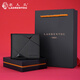Alter Mann des Mannes (Laorentou) Brieftasche Herren wahrer Kuhlattenkurzkartentasche Business Wallet Giftbox für Freundes Geburtstagsgeschenk
