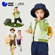 Mini Bala Boys and Girls Contrast Color Baseball Jacket Autumn New Baby Skin Friendly Outdoor Jacket 2025 Autumn New Product Light Khaki Light Color 110