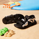 ANTA Children's Sandals Men's Big Children's Shoes Sports Shoes 2025 Summer New Breathable Beach Shoes Open Toe Boys' River Shoes Boys Classic Black/Silver-8 34 Size