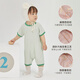 Papa QQ cotton summer baby clothes for men and women, one-piece bodysuits, breathable, elastic and skin-friendly, yellow 66cm