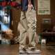 Yalu pantalon de travail masculin mince fine marque de mode américaine pantalon masculin lâche pantalon décontracté à jambe droite glace pantalon à séchage rapide au cool a168 kaki xl