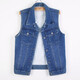 Chaleco de mujeres ximanchen vistiendo con estilo delgado 2024 primavera y otoño nueva versión coreana adelgazada con mangas top short 9857-blue xl