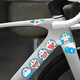 Yuanzu Bicicleta Dolor Pegatinas para bicicletas Doraemon Conjunto de rueda de bicicleta Pegatinas de la rueda de dibujos animados Graffiti Bicycle impermeable Ninguno