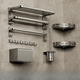 JOMOO JOMOO gun gray towel rack bathroom punch-free towel rack bathroom toilet wall-mounted space double folding mesh basket bath towel rack gun gray 50cm
