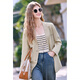 Betu Women's 2025 Spring New Suit V-neck Fashion Temperament Loose Casual Suit Jacket Women 2502T84 Khaki M