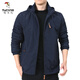 Woodpecker Jacket Men's Men's Spring y Autumn Men's American Windbreaker Windbreaker Windbreaker Men's Autumn Sports Chaqueta Khaki 9898 más Velvet Khaki 9898 más Velvet XL