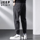 JEEP SPIRIT Jeep casual pants men's autumn and winter Korean style pants men's overalls loose leggings dark gray-XL