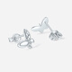 Saturday Fortune PT950 platinum earrings for women butterfly crushed ice platinum earrings B0914842 one pair about 2.2g gift