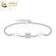 China Gold (CHINA GOLD) new small waist platinum bracelet pt950 platinum chain Valentine's Day birthday gift for girlfriend and wife small waist platinum bracelet about 4.3g