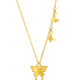 Saturday blessing yellow 18K gold necklace butterfly color gold necklace birthday gift for women C0614755 40+5cm