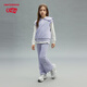 New Balance NB Kinderkleidung Mädchen 25 Jahre Frühling und Herbst Neue T-Shirt-Weste Hose Set ND2PF14122 [NEIN] Hellpurple 150