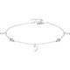 Aido Diamond pt950 platinum anklet for women, platinum heart-shaped round bead transfer bead foot ornament, weight 2.6-2.8 grams, length 22+2cm