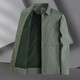 ROMON large size military green lapel jacket for men with big belly, middle-aged spring and autumn business loose single-breasted windbreaker jacket trend 2406 military green (spring and autumn) 2XL 155Jin Jin is equal to about 0.5 kg