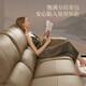 Gu Jia Home Furnishing (KUKA) Government Subsidy 0 Wall-Back Italian Light Luxury Electric Leather Free Living Function Sofa Head Layer Cowhide Living Room 6219 [Latte Coffee] Three-person right electric free lying left