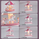 
Menghu Girl's Bedroom Chandelier Pink Creative Carousel Full Spectrum Intelligent Voice Room Light Ceiling Children's Room Light 9226 Carousel - Offline Smart Voice