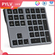PYLV computer numeric keypad wireless Bluetooth touch numeric keypad metal alloy backlight rechargeable silent keyboard 26-key numeric keypad silver rechargeable - with currency symbols None