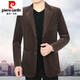 Pierre Cardin brand high-end spring and autumn cotton middle-aged and elderly men's thick corduroy casual suit corduroy middle-aged dad's suit pure cotton camel S 165 (100 Jin Jin is equal to 0.5 kg - 125 Jin Jin is equal to 0.5 kg)