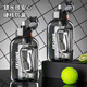 Shantai ton bucket plastic sports water bottle tritan material 2L large capacity pop-up straw water cup 7251 black