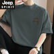 Jeep Spirit260g Американская футболка в супертяжелом весе мужская футболка с короткими рукавами с короткими рукавами с короткими рукавами