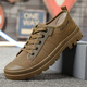Tushilong 3522 genuine Martin shoes men's non-slip wear-resistant work shoes low top hiking shoes fashionable Liberation shoes casual construction site shoes earth rosy 42