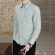 Seven Wolf (SW1960) Langarm Shirt Herren Spring Trendy Brand Slim Free Iron Casual Top 2025 Frühling und Herbst Neu gestreifte Hemdjacke 733 Gray M.