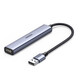
Green Network (UGREEN) usb four-port hub usb3.0 extender Type-C power supply port multi-interface expansion docking unit splitter plug multi-port type extension hub2.0 external 4-port USB3.0 splitter 1 meter CM473-15922