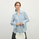 
Fan Silan En Nanfa Qianjin French Design Shirt Women's 2025 Spring Clothing Korean Style Pink V-neck Shirt 11150 Sky Blue XL