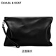 CAVLSLKCAT MEMS Sac à main Geothe Super Cuir Grochet grande capacité Zipper Hand Grab Enveloppe Sac Couche de tête de vache d'anniversaire Valentin de la Saint-Valentin Black Large taille 30 * 20 * 3CM
