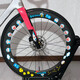 Yuanzu Bicicleta Dolor Pegatinas para bicicletas Doraemon Conjunto de rueda de bicicleta Pegatinas de la rueda de dibujos animados Graffiti Bicycle impermeable Ninguno