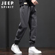 JEEP SPIRIT吉普休闲裤男春夏季韩版束脚裤子男士宽松工装裤 灰色 XL