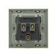 Delixi Switch Socket CD831 Champagner Gold gebürstet Gold 86 Typ versteckte Fünf-Loch