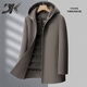 DK brand men's wool coat men's winter new double-sided woolen removable down liner hooded woolen coat ZL--N8812 black M 170