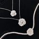 Changju 18K gold diamond ring necklace bracelet earring set camellia rose set banquet style 1 carat earrings